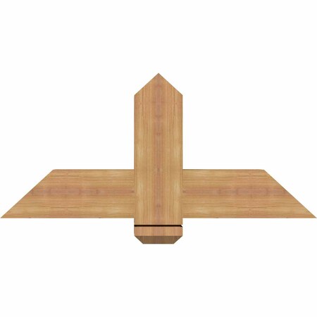 Ekena Millwork Eugene Smooth Timber Gable Bracket, Western Red Cedar, 36"W x 16"H x 5 1/2"D x 5 1/2"F, 11/12 Pitch GBW036X16X0606EUG00SWR